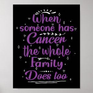 Poster Quand quelqu'un a un cancer, toute la famille le f