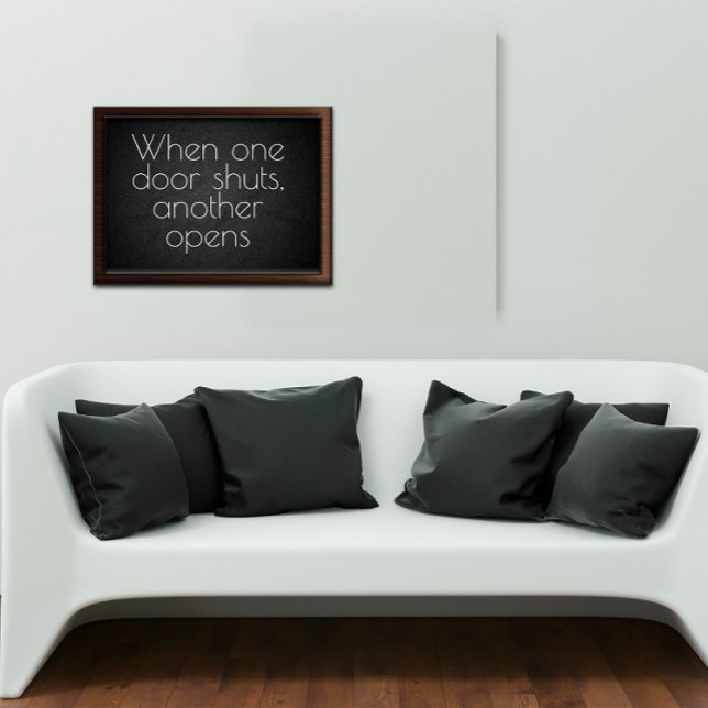 Poster Quand une porte d'affiche inspirante (Créateur téléchargé)