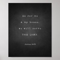 Quant à moi et ma maison, L'Éternel, vers Joshua