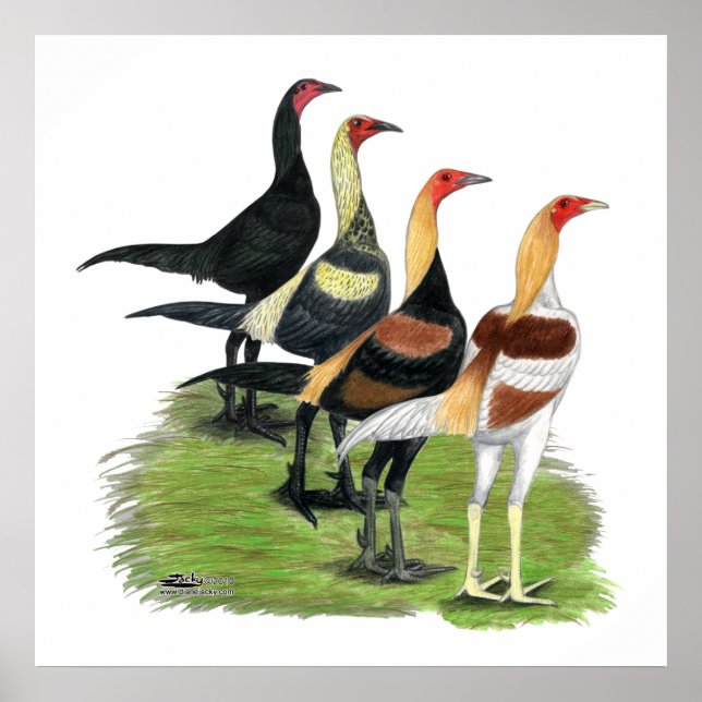 Poster Quartet de jeu moderne (Devant)