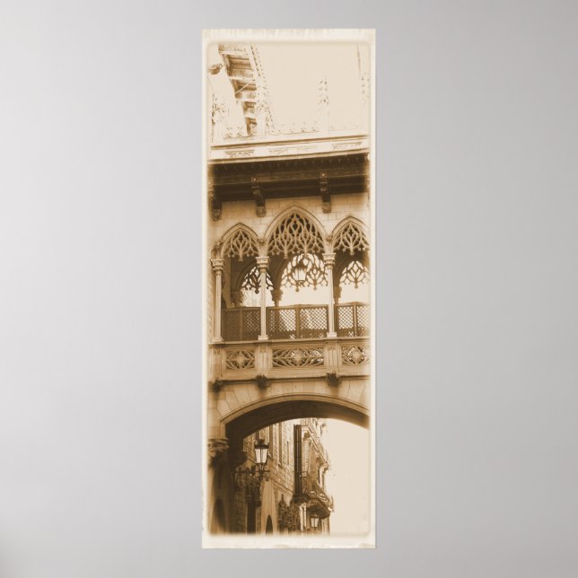Poster Quartier gothique Barcelone (Devant)