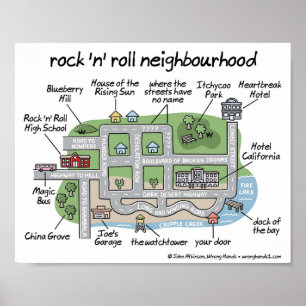 Poster quartier rock n roll