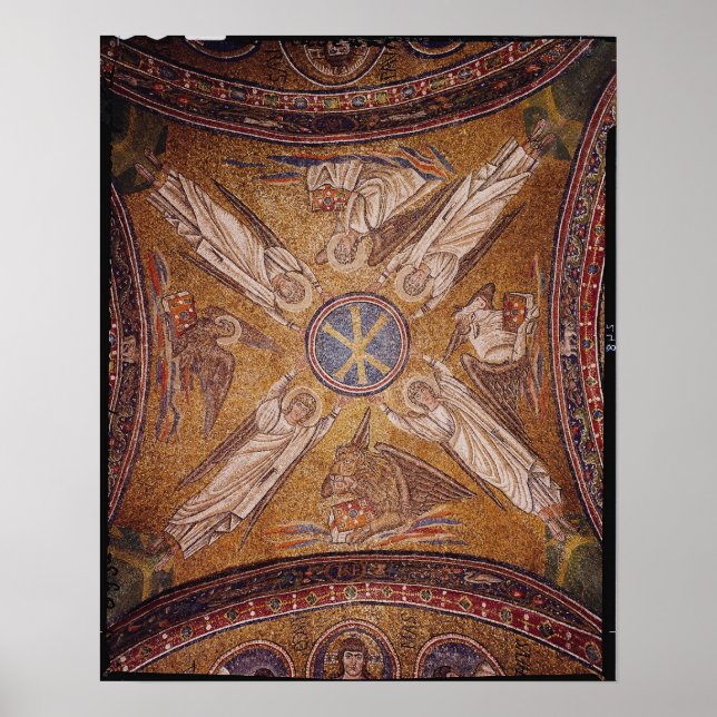 Poster Quatre anges avec les symboles de (Devant)