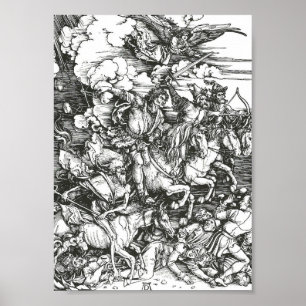 Poster Quatre cavaliers de l'Apocalypse, Albrecht Dürer