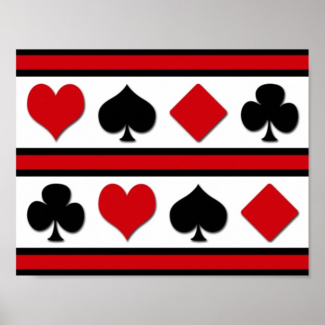 Poster Quatre combinaisons de cartes (Devant)