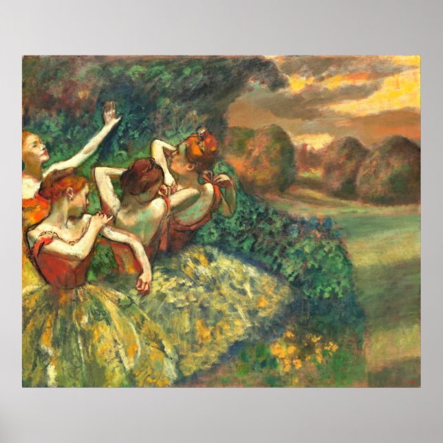 Poster Quatre Danseurs Edgar Degas (Devant)