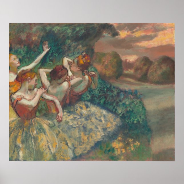 Poster Quatre Danseurs - Edgar Degas Art (Devant)
