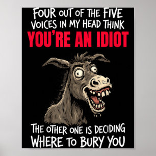Poster Quatre des cinq voix dans ma tête pensent que t'es