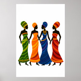 Poster Quatre femmes africaines