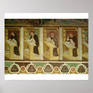 Poster Quatre moines dominicains à leurs bureaux, du cycl