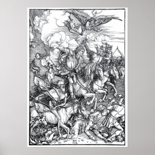 Poster Quatre pilotes de l'Apocalypse - Albrecht Durer