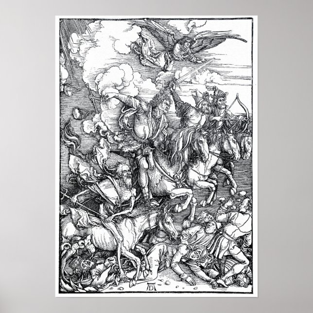Poster Quatre pilotes de l'Apocalypse - Albrecht Durer (Devant)