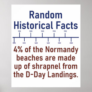 Poster Quatre Pour Cent Des Plages De Normandie - Histoir
