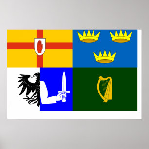 Poster Quatre provinces, drapeau de l'Irlande