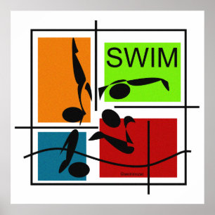 Poster Quatuor de natation