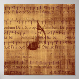 Poster Quaver/note musicale