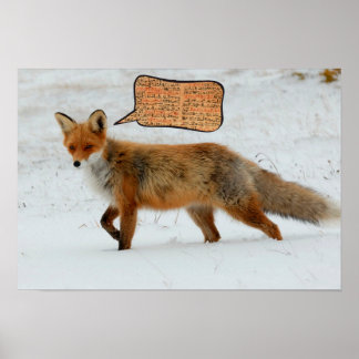 Poster Que dit le renard ? Imprimerie d'art hommage Ylvis