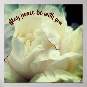 Poster Que la paix soit avec vous Peony Inspiration