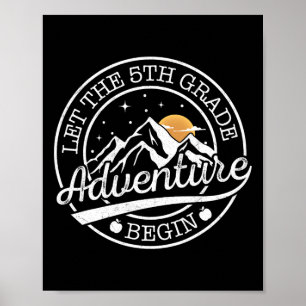 Poster Que l'aventure de 5e année commence Rétro Premier
