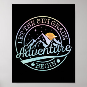 Poster Que l'aventure de 5e commence Rétro Premier Jour