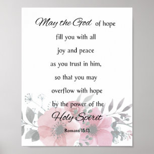 Poster Que le Dieu de l'espérance vous remplisse