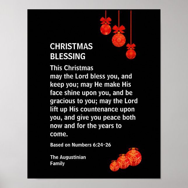 Poster QUE LE SEIGNEUR VOUS BÉNISSE Numéros 6 Noël (Devant)