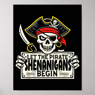 Poster Que les manigances de pirates commencent crâne d'H