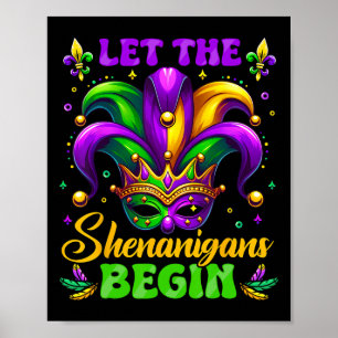 Poster Que Les Shenanigans Commencent Mardi Gras 3