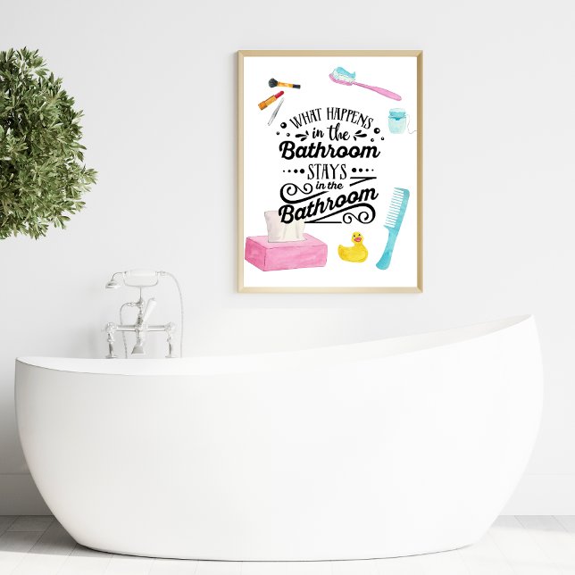 Poster Que se passe-t-il dans la salle de bain Séjour dan (Créateur téléchargé)