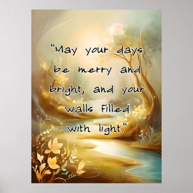 Poster - Que vos jours soient Joyeux et lumineux (Devant)