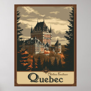 Poster Québec, Canada Majesté du Château Frontenac