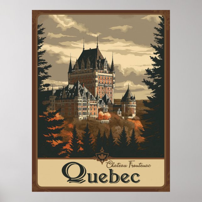 Poster Québec, Canada Majesté du Château Frontenac (Devant)