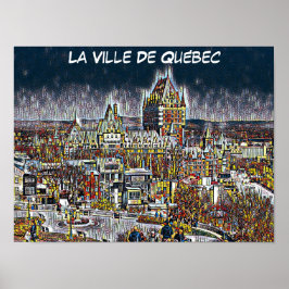 POSTER QUÉBEC CITY COMIC POP ART