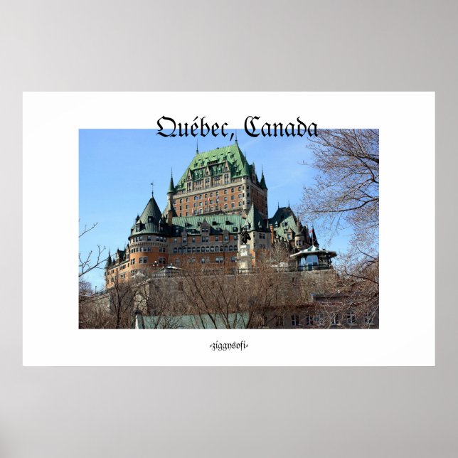 Poster Québec, Québec, Canada (Devant)