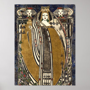 Poster Queen of Clubs par Margaret Macdonald Mackintosh