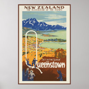 Poster Queenstown Nouvelle-Zélande