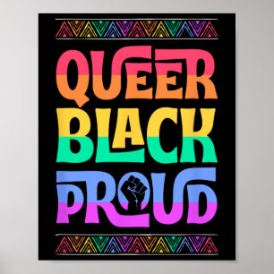 Poster Queer Black Fier Junetdix Gay pride Blm Poing Pr