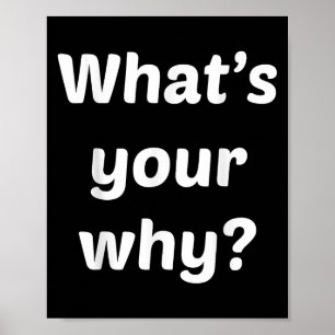 Poster Quel est votre Pourquoi Inspirant Entrepreneur Mot