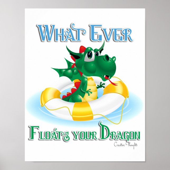 Poster Quel Que Soit L'Amusant Qui Flotte Votre Dragon (Devant)