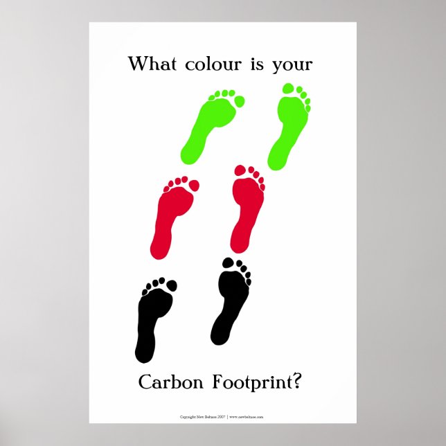 Poster Quelle couleur est votre empreinte carbone ? (Devant)