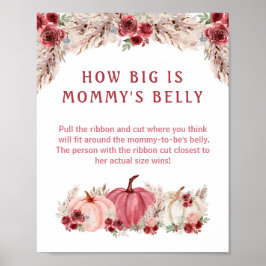 Poster Quelle est la taille de maman's Belly Citrouille B