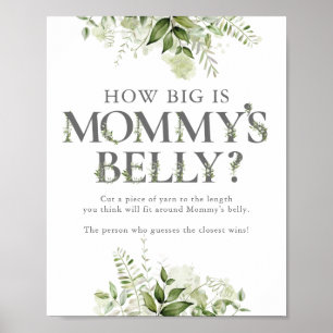 Poster Quelle est la taille du ventre de maman Baby Showe