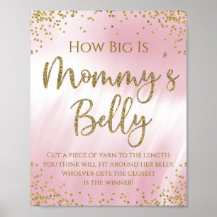 Poster Quelle est la taille du ventre de maman Jeu pour B