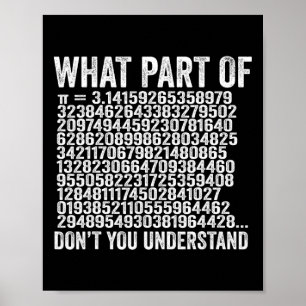 Poster Quelle partie de Ne pas comprendre le nombre de Pi