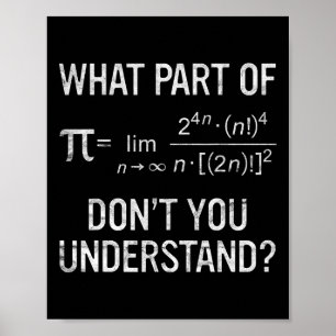 Poster Quelle partie de Ne pas comprendre l'équation math