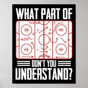 Poster Quelle partie du hockey ne comprends-tu pas Ice Ho