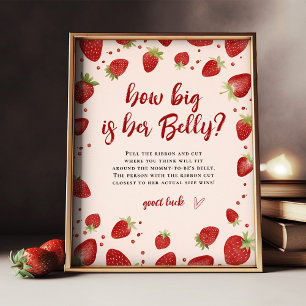 Poster Quelle taille a son ventre ? Panneau Baby shower B