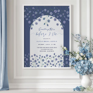 Poster Quelque chose de bleu avant de faire signe de Fête