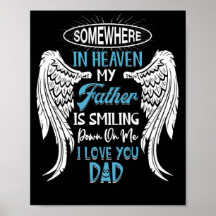 Poster Quelque Part Au Ciel Mon Père Sourit En Bas