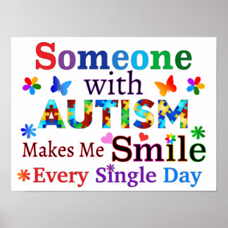 Poster Quelqu'Un Avec AUTISME Me Rend Souriant